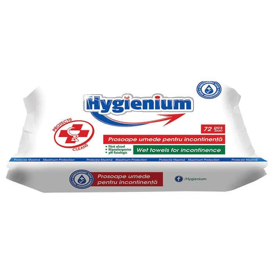 Влажные салфетки от недержания, 72 штуки, Hygienium: цены и характеристики