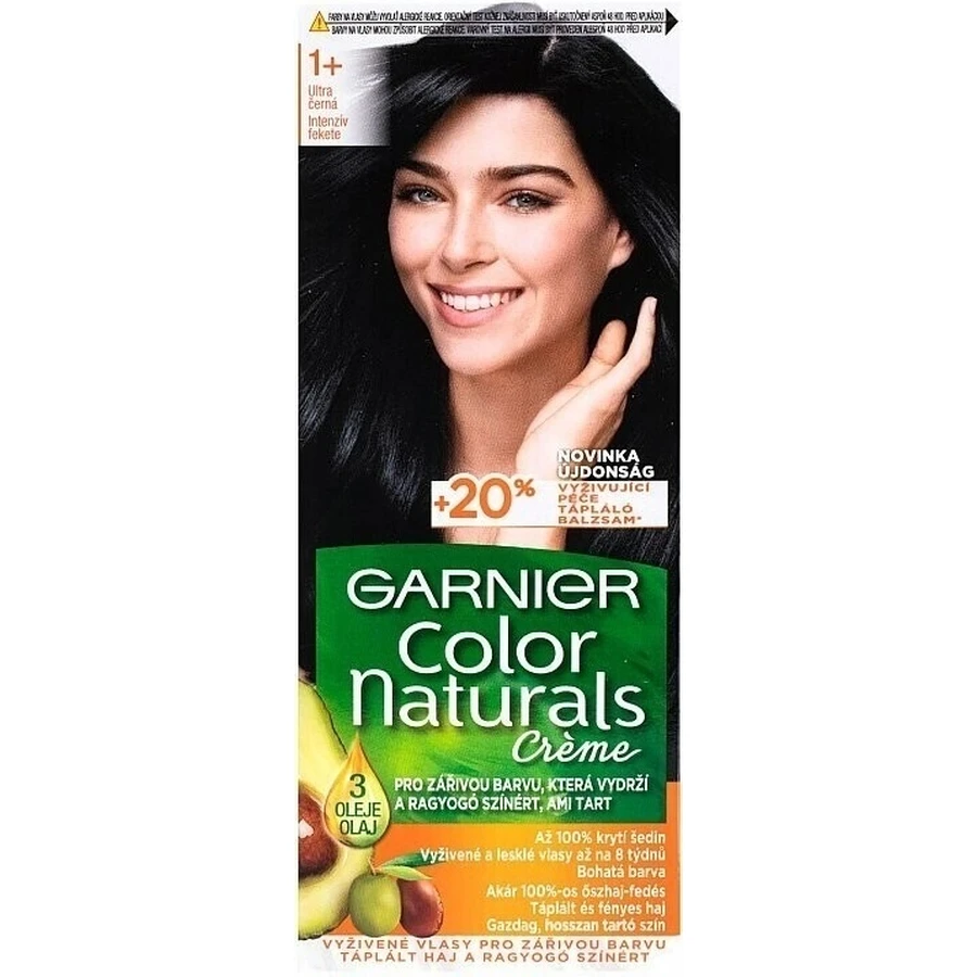 Garnier Color Naturals перманентный цвет волос 1+ Ультра черный 1×1 штука, цвет волос: цены и характеристики