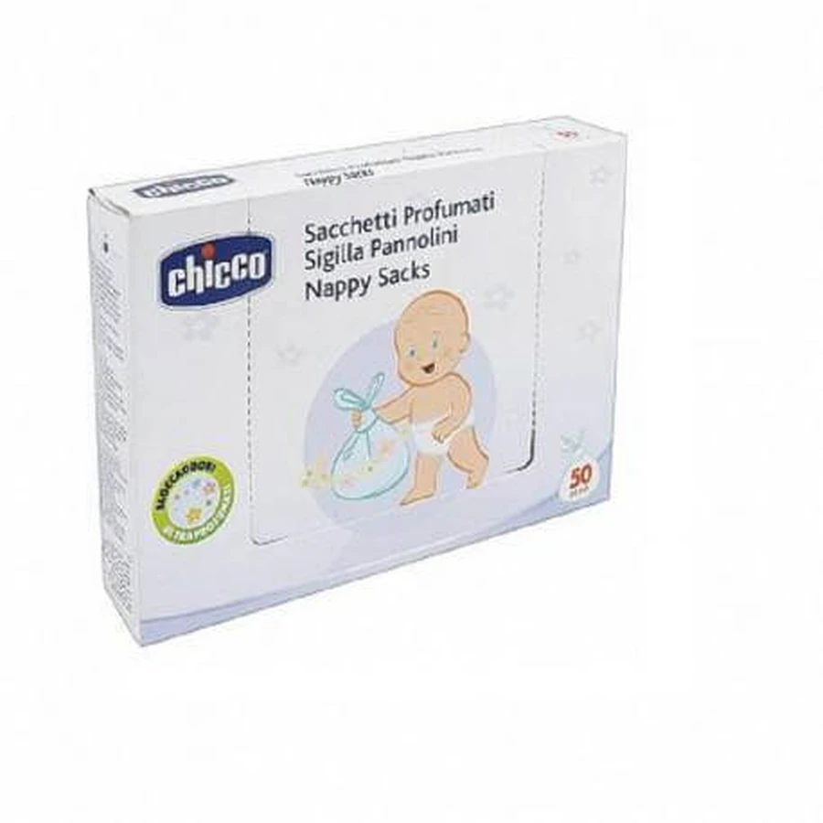 Пакеты Chicco ароматизированные, герметичные, для использованных подгузников, 50 штук: цены и характеристики