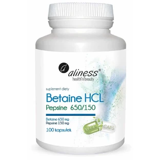 Бетаїн HCL, пепсин 650/150 мг х 100 капсул Aliness