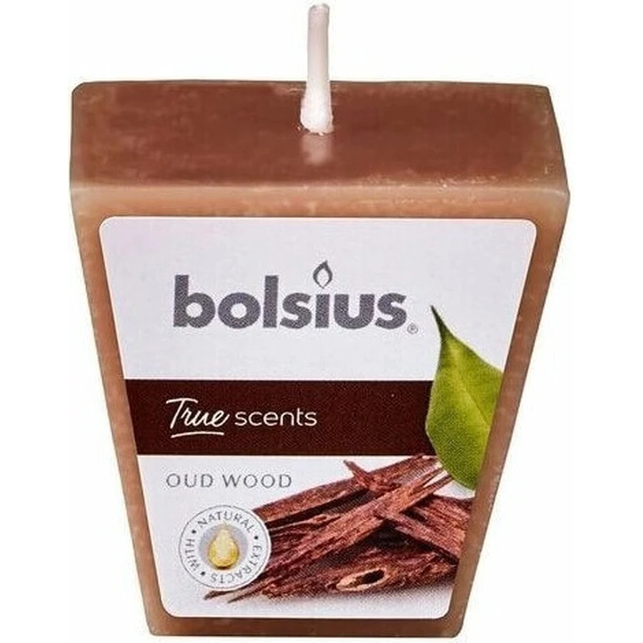 Bolsius Aromatic 2.0 Votiv 48 мм дерево Уд, ароматична свічка 1×1 шт, ароматична свічка: ціни та характеристики