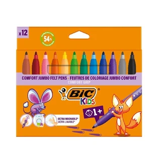 Кольорові маркери Jumbo, 12 шт, BIC