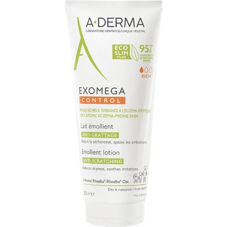 A-Derma Exomega Control Пом'якшувальний лосьйон для сухої шкіри, схильної до атопії 200 мл: ціни та характеристики