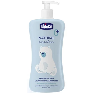 CHICCO Natural Sensation молочко для тела с маслом ши и витамином Е 500 мл, 0м+ 1×500 мл, детское молочко для тела