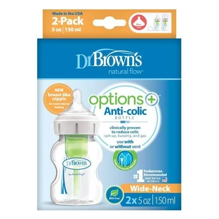 Dr Browns Напій проти коліків з широким горлечком ПП, 2х150 мл, Dr Browns