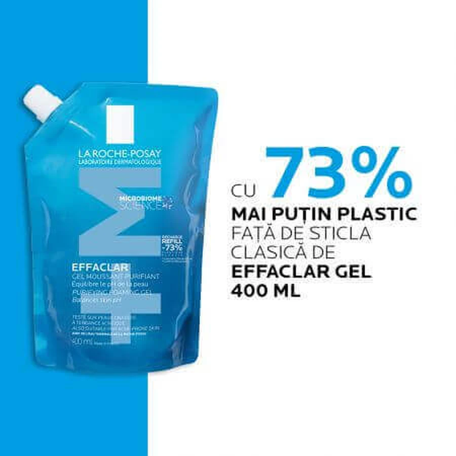 La Roche Posay Effaclar +M Reserve Очищувальний пінний гель для вмивання для жирної шкіри, схильної до акне, 400 мл: ціни та характеристики