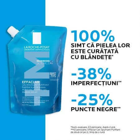 La Roche Posay Effaclar +M Reserve Очищувальний пінний гель для вмивання для жирної шкіри, схильної до акне, 400 мл: ціни та характеристики