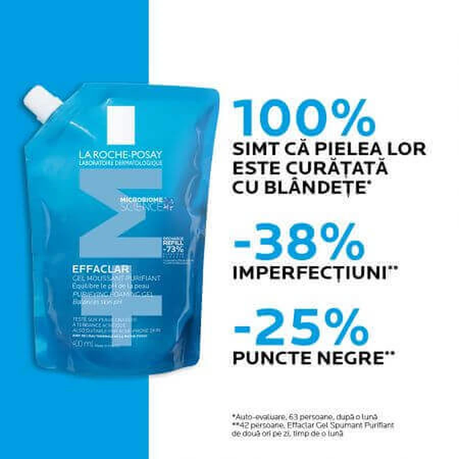 La Roche Posay Effaclar +M Reserve Очищувальний пінний гель для вмивання для жирної шкіри, схильної до акне, 400 мл: ціни та характеристики