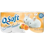 Q SOFT 3-слойная туалетная бумага 1×8 шт, аромат персика: цены и характеристики