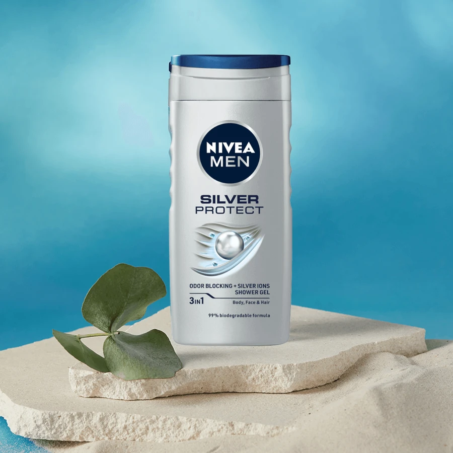 Набір Nivea Men Silver Control, Бальзам після гоління, антибактеріальний, 100 мл + антиперспірант-ролик, 48 годин, 50 мл + гель-душ 3в1 для обличчя, тіла та волосся, 250 мл: ціни та характеристики