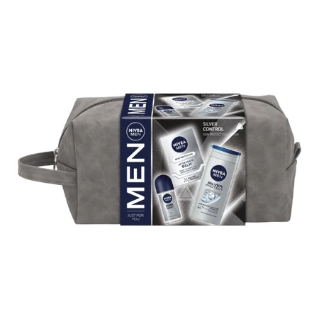 Набір Nivea Men Silver Control, Бальзам після гоління, антибактеріальний, 100 мл + антиперспірант-ролик, 48 годин, 50 мл + гель-душ 3в1 для обличчя, тіла та волосся, 250 мл: ціни та характеристики