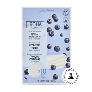 Увлажняющие диски для лица с черникой, 10 штук, Iroha