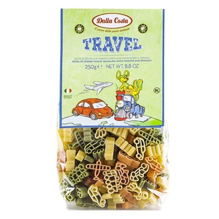Макароны Travel tricolour из твердых сортов пшеницы, 250 г, Dalla Costa