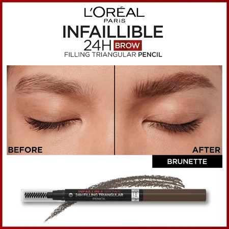 L'Oréal Paris Infaillible Brows 24H Filling Triangular Pencil 03 Brunette Карандаш для бровей: цены и характеристики