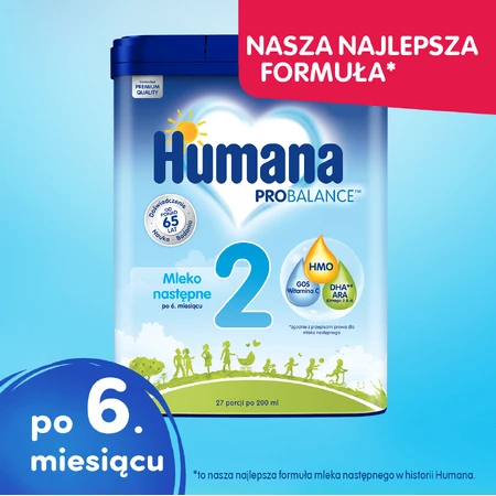 Humana ProBalance 2, повторне молоко, після 6 місяців, 750 г: ціни та характеристики