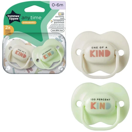 Tommee Tippee Soother CTN Silicone Any Time 0-6м 2 шт.: ціни та характеристики