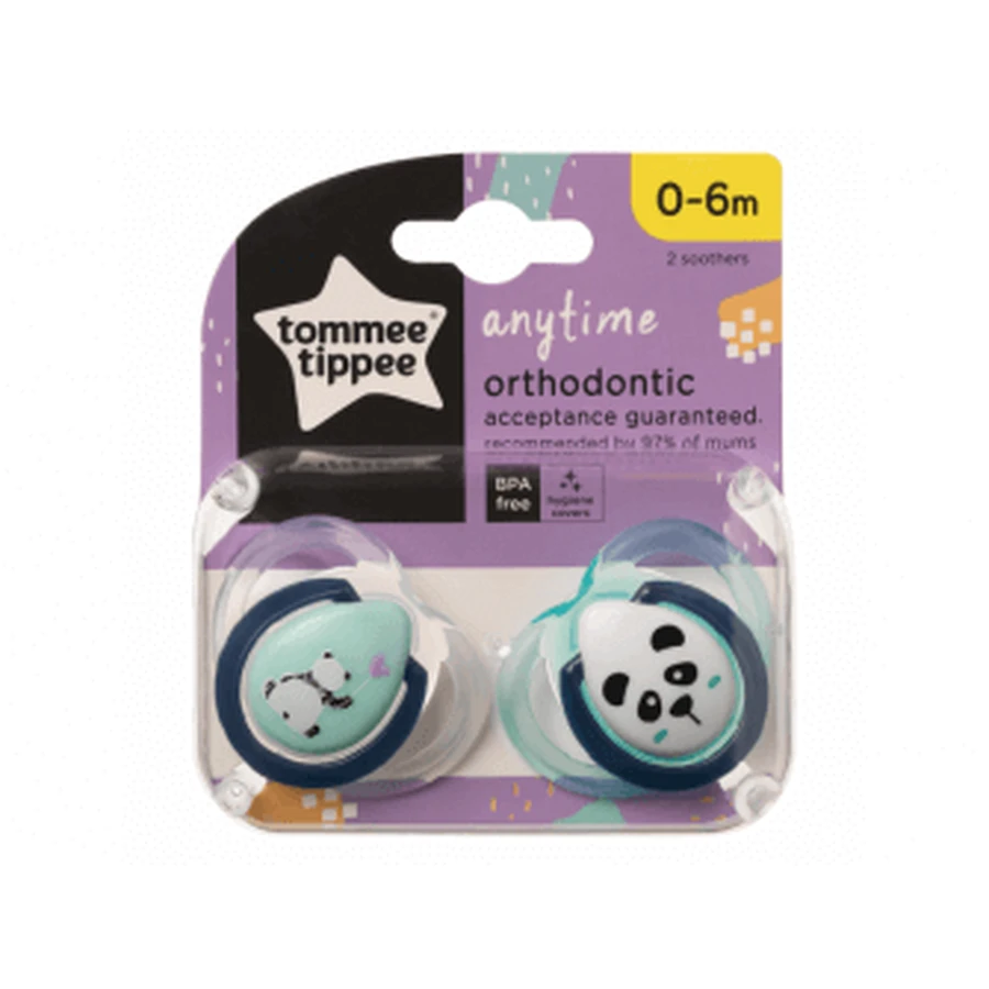 Tommee Tippee Soother CTN Silicone Any Time 0-6м 2 шт.: ціни та характеристики
