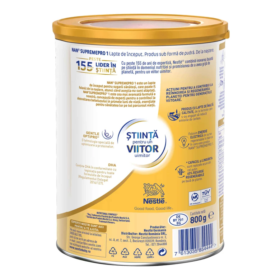 Суха молочна суміш Nestle Nan 1 Supreme Pro, 800 г: ціни та характеристики