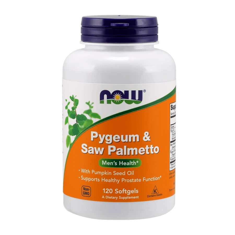 Now Foods Pygeum & Saw Palmetto, африкаанс лилия и саба пальма, 120 капсул: цены и характеристики