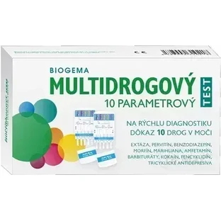 BIOGEMA Мультинаркотичний тест 10 параметрів 1×2 шт, для експрес-діагностики 10 препаратів у сечі