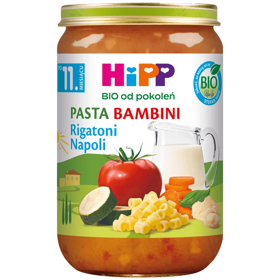 HiPP Pasta Bambini Bio, рігатоні наполі, після 11 місяців, 220 г: ціни та характеристики