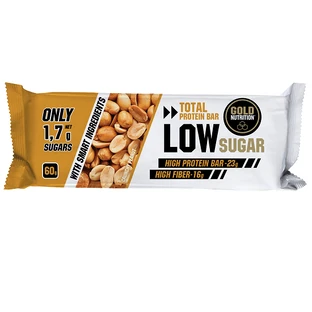 Арахісовий протеїновий батончик з низьким вмістом цукру, 60 г, Gold Nutrition