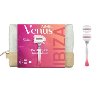Жіночий подарунковий набір Gillette Venus Comfortglide Festival: бритва + 2 головки + косметичка