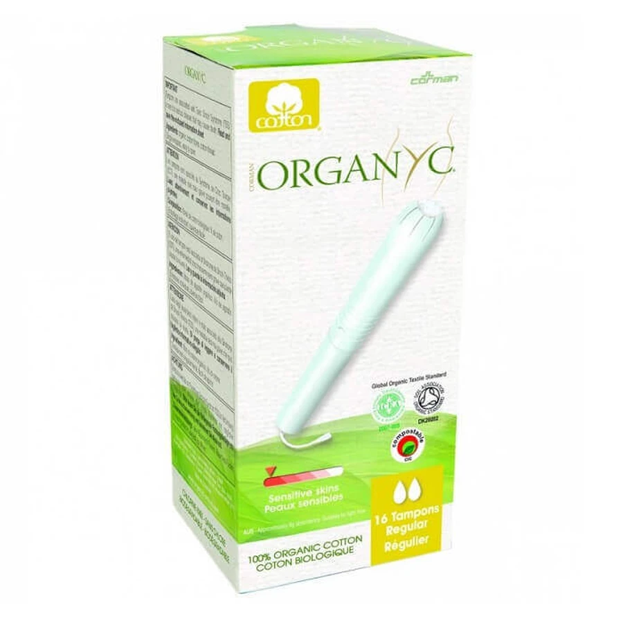Органические ватные диски с аппликатором Regular, 16 штук, Organyc: цены и характеристики