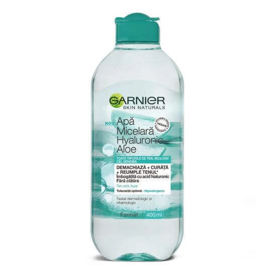 Гіалуронова міцелярна вода з алое Skin Naturals, 400 мл, Garnier: ціни та характеристики