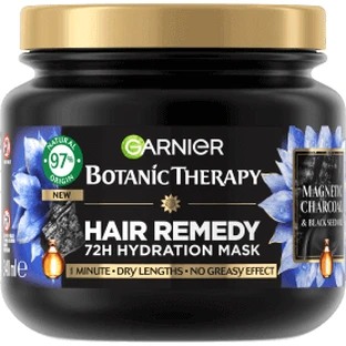 Зволожуюча маска Garnier Botanic Therapy Магнітне вугілля та олія чорного насіння, 340 мл