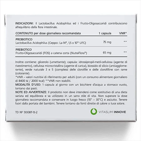 ПроКомбо пробіотик + пребіотик Vitaslim ProCombo для балансу кишкової флори, 10 капсул: ціни та характеристики