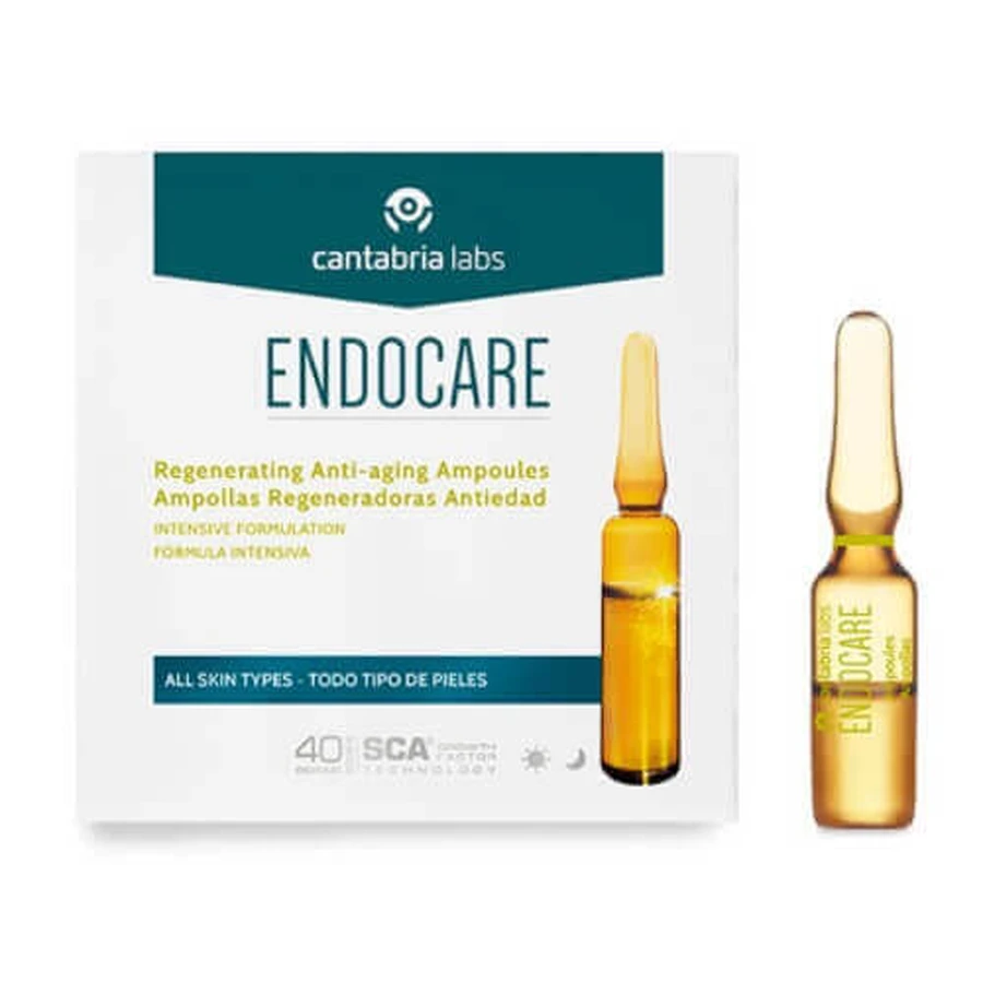 Антивікові флакони з регенеруючим ефектом Endocare, 7 флаконів по 1 мл, Cantabria Labs: ціни та характеристики