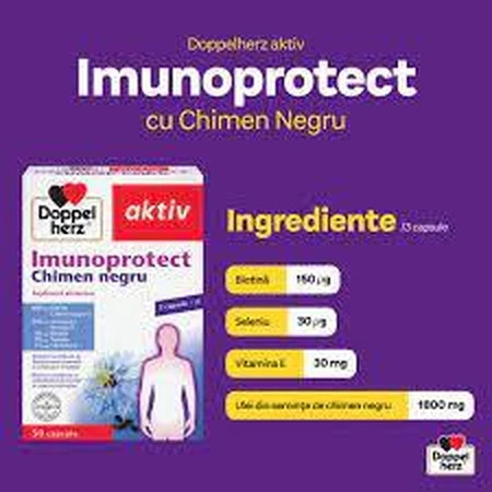 Doppelherz Imunoprotect aktiv Чорний кмин, 50 капсул: ціни та характеристики