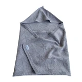 Вязаное одеяло с капюшоном, 80 x 80 см, 0-2 года, Cloud Grey, Tuxi