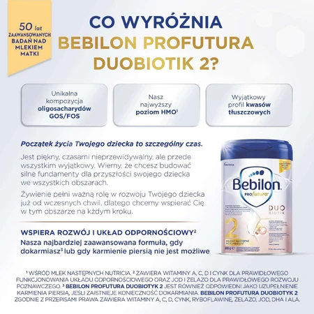 Суха молочна суміш Nutricia Bebilon Profutura DuoBiotik 2, після 6 місяців, 800 г: ціни та характеристики