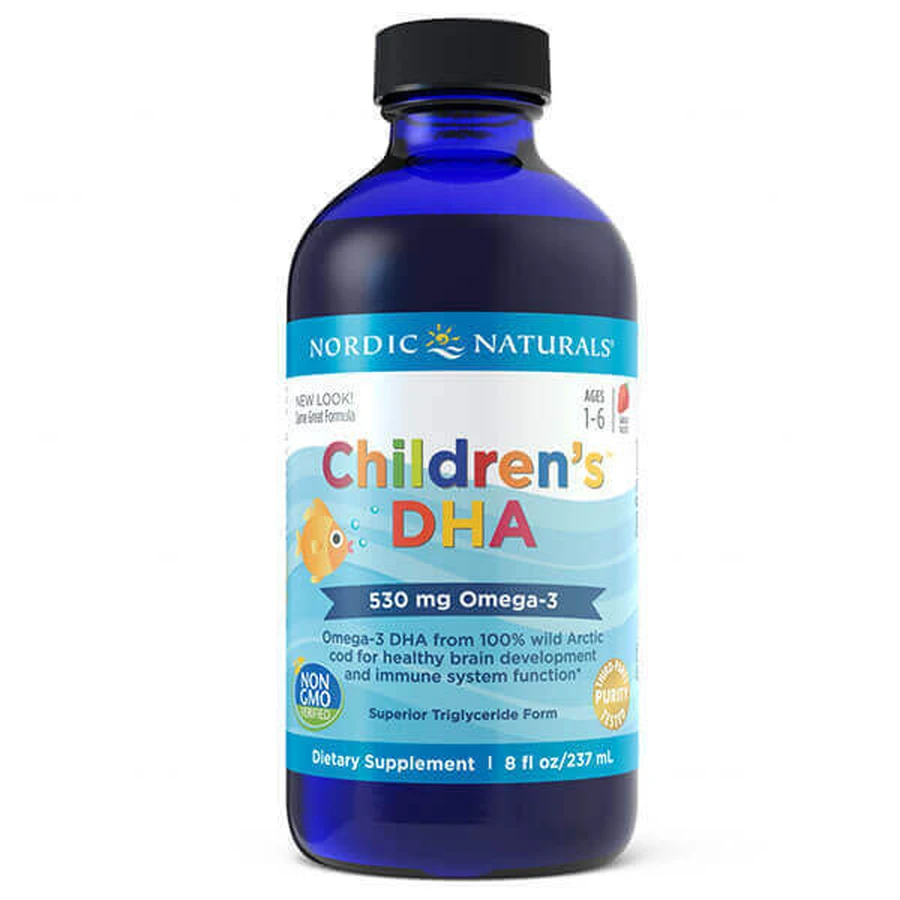 Nordic Naturals Дитяча ДГК Омега-3, для дітей 1-6 років, полуничний смак, 237 мл: ціни та характеристики