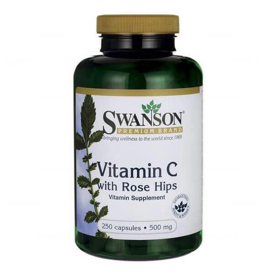 Swanson C, витамин C 500 мг из шиповника, 250 капсул: цены и характеристики