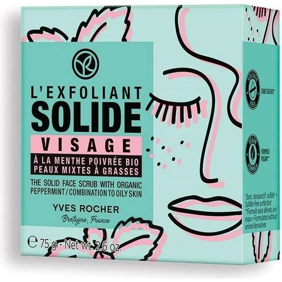 Скраб для обличчя Yves Rocher Stiff Face Scrub Green Heroes 1×75г, скраб для обличчя: ціни та характеристики
