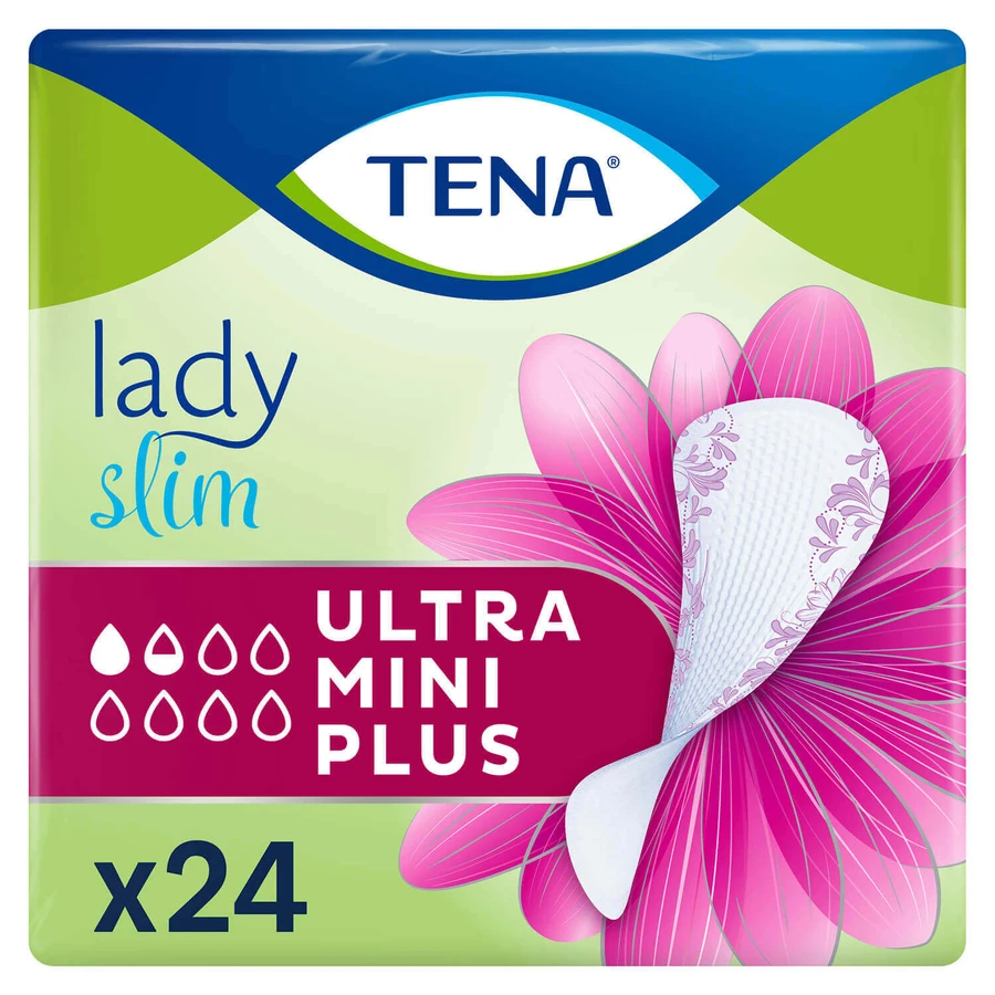 Tena Lady Slim, урологические стельки, Ultra Mini Plus, 24 шт.: цены и характеристики