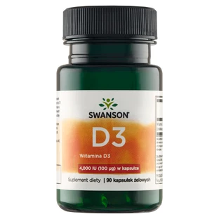 Swanson D3, вітамін D 4000 МО, 90 ел. капсул