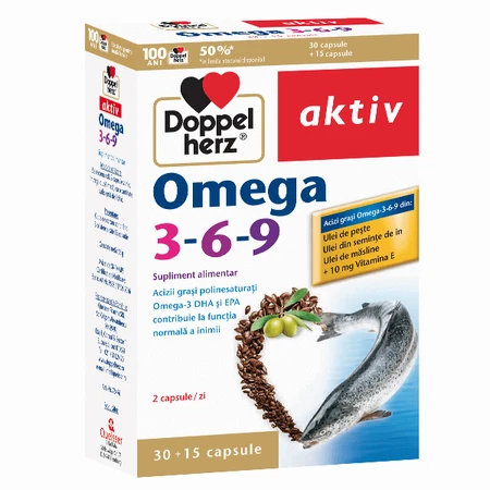 Doppelherz Омега 3-6-9, 30 + 15 капсул: ціни та характеристики