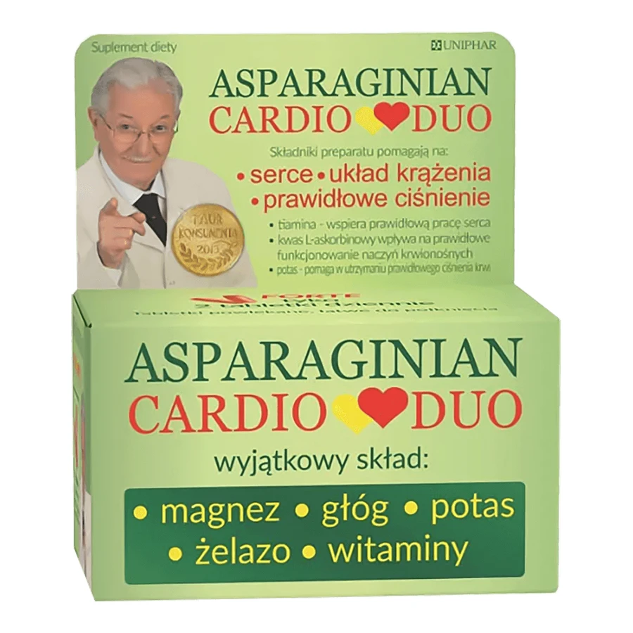 Asparaginian CardioDuo, Аспартат Кардио Дуо, 50 таблеток: цены и характеристики