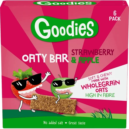 Овсяные батончики Goodies Клубника и яблоко 6 x 23 г: цены и характеристики