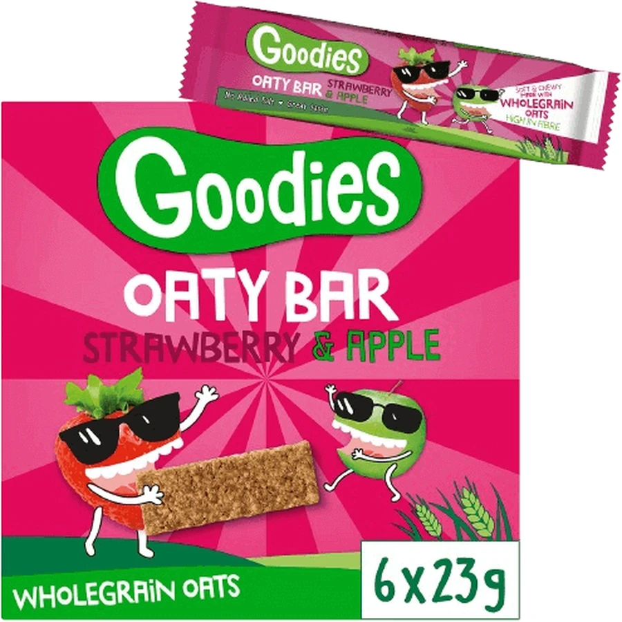 Овсяные батончики Goodies Клубника и яблоко 6 x 23 г: цены и характеристики