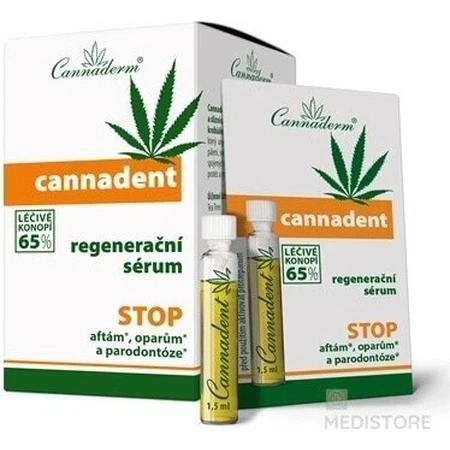 Регенерирующая сыворотка Cannaderm CANNADENT 10×1,5 мл, для лечения афт и простудных язв: цены и характеристики