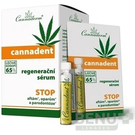 Регенерирующая сыворотка Cannaderm CANNADENT 10×1,5 мл, для лечения афт и простудных язв: цены и характеристики