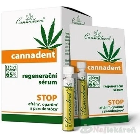 Регенерирующая сыворотка Cannaderm CANNADENT 10×1,5 мл, для лечения афт и простудных язв: цены и характеристики