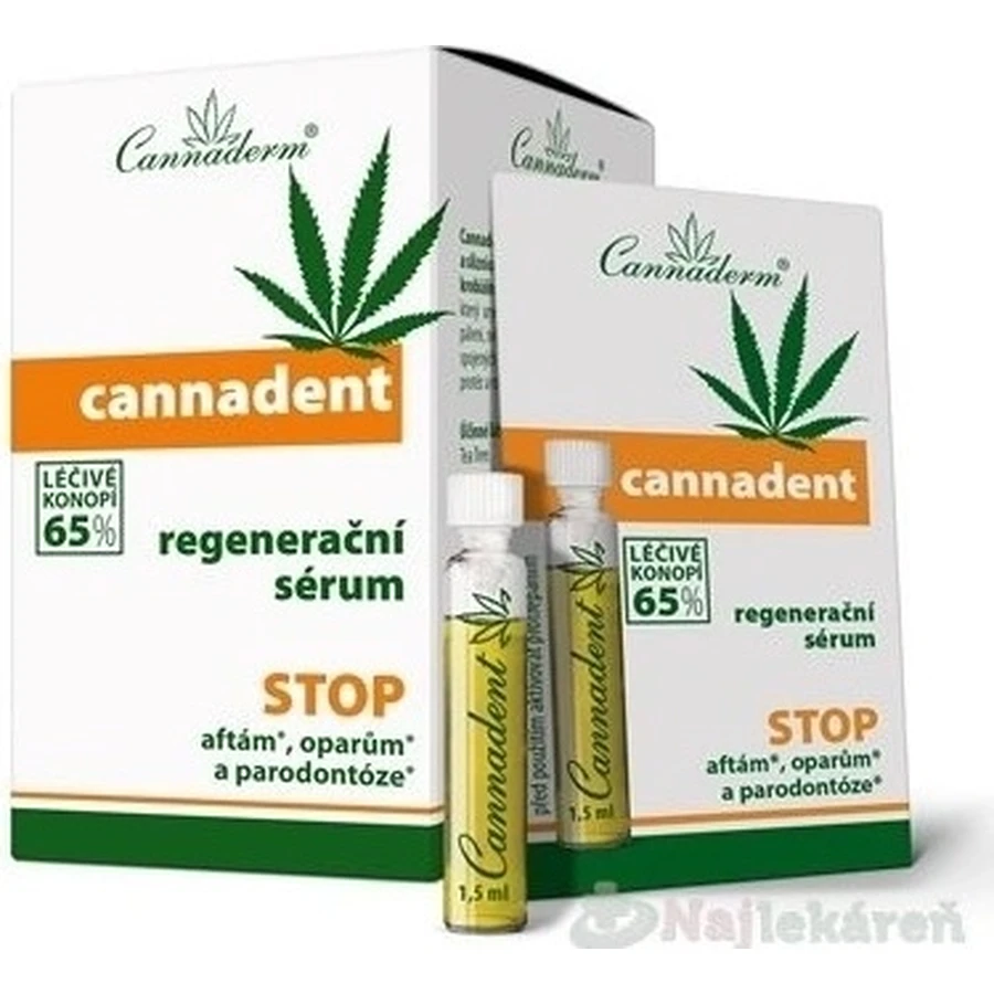 Регенерирующая сыворотка Cannaderm CANNADENT 10×1,5 мл, для лечения афт и простудных язв: цены и характеристики