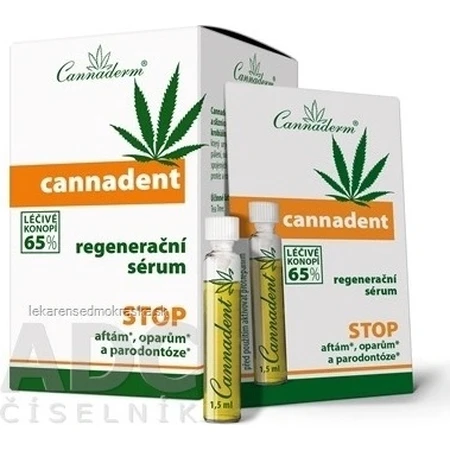 Регенерирующая сыворотка Cannaderm CANNADENT 10×1,5 мл, для лечения афт и простудных язв: цены и характеристики