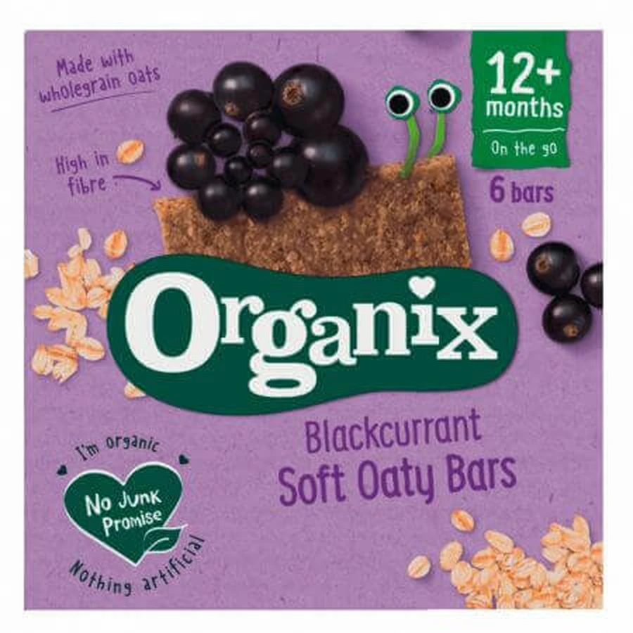 Батончик Organix Blackcurrant Soft Oaty Bars органічний для дітей з 12 місяців, 6 шт. по 23 г: ціни та характеристики